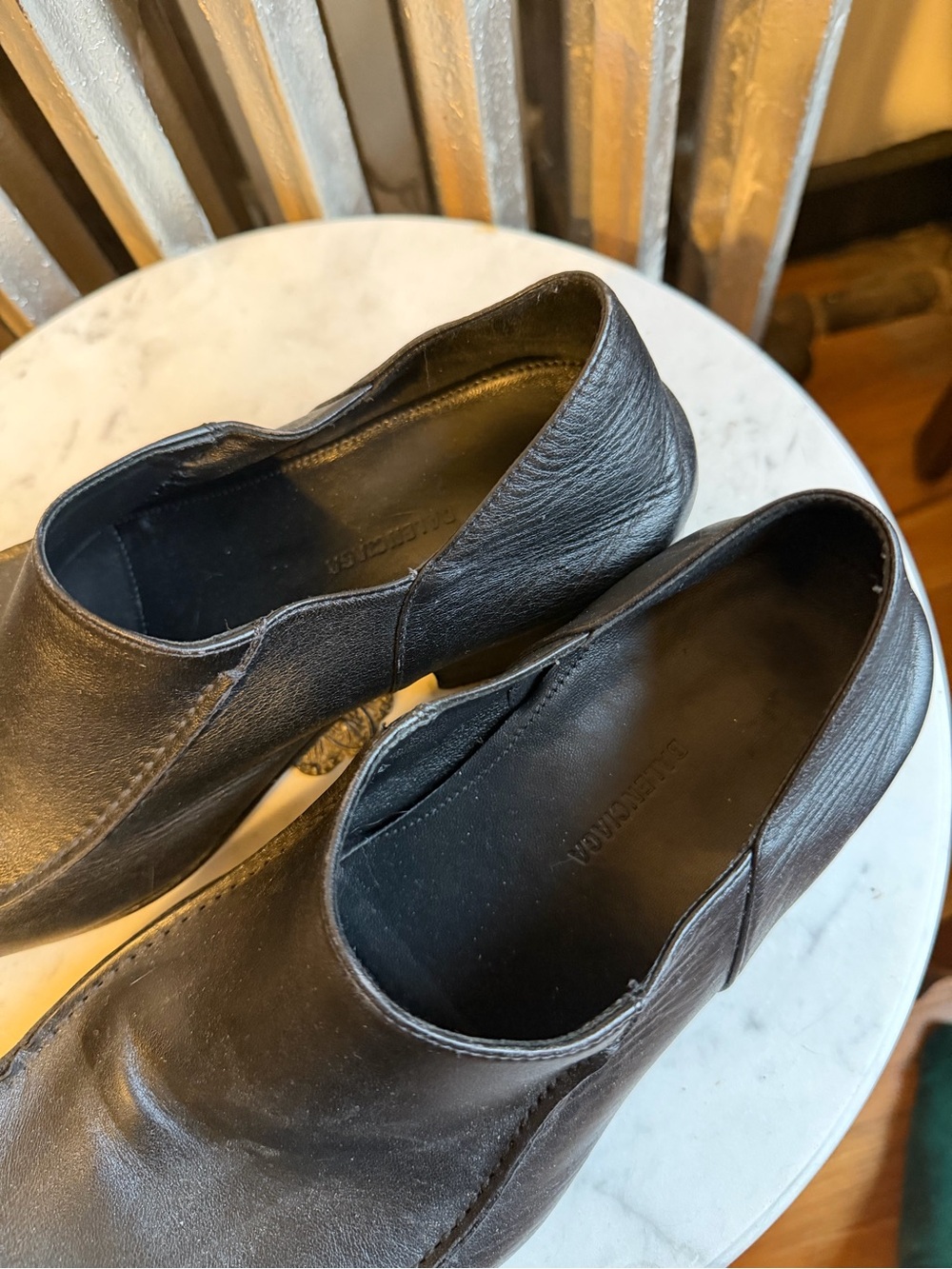 Balenciaga Romeo Black Leather Loafers 42 - Picture 7 of 9